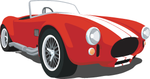 red convertible sports car