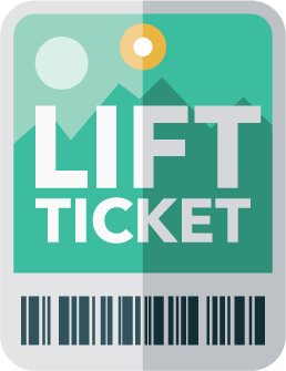 graphic of ski lift ticket