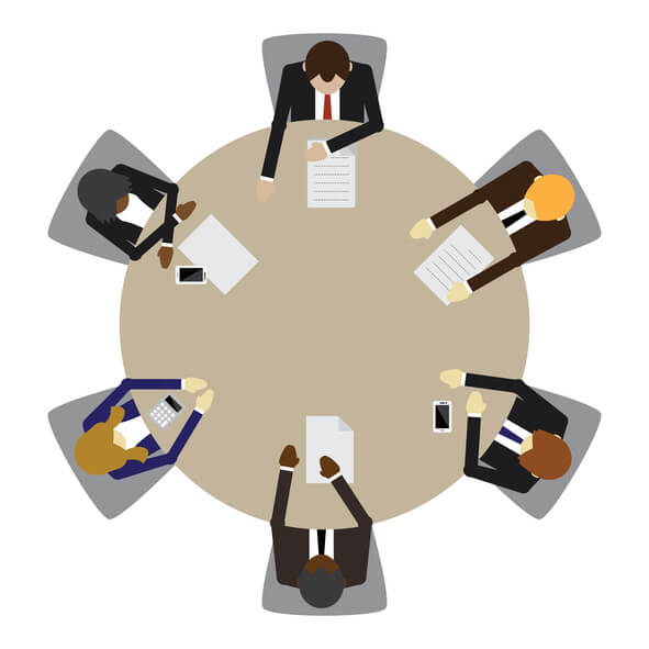Business Meeting, Board Room, Office, Working, Circle